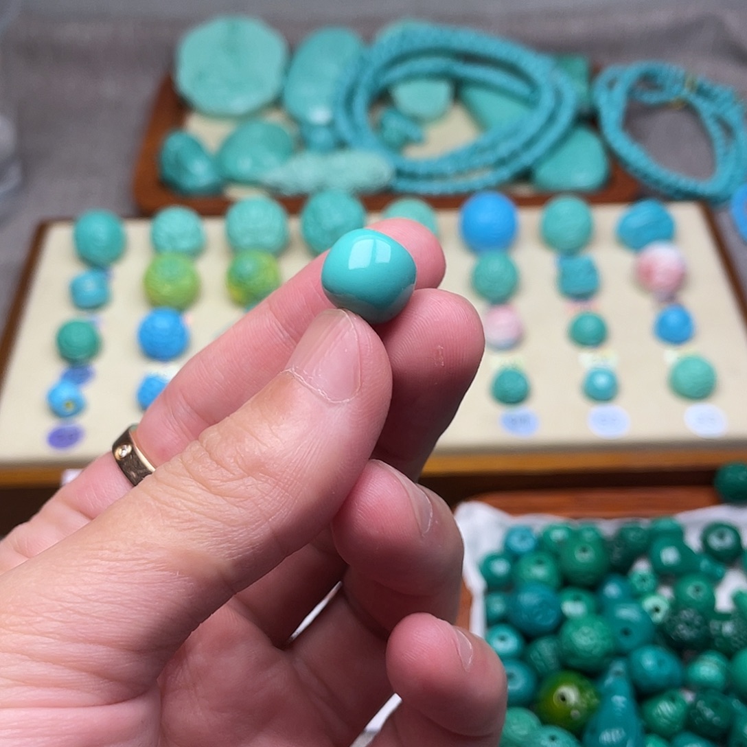 手工雕刻配饰配珠手串尺寸12