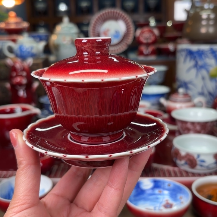 陶闻轩坊开播福利元宝盖碗透气孔