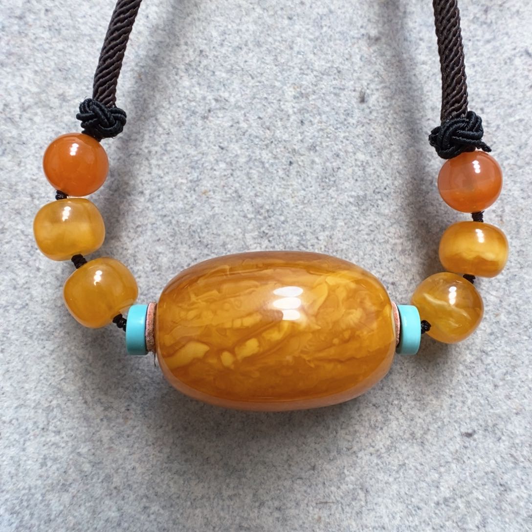 蜜蜡项链未镶嵌蜜蜡锁骨