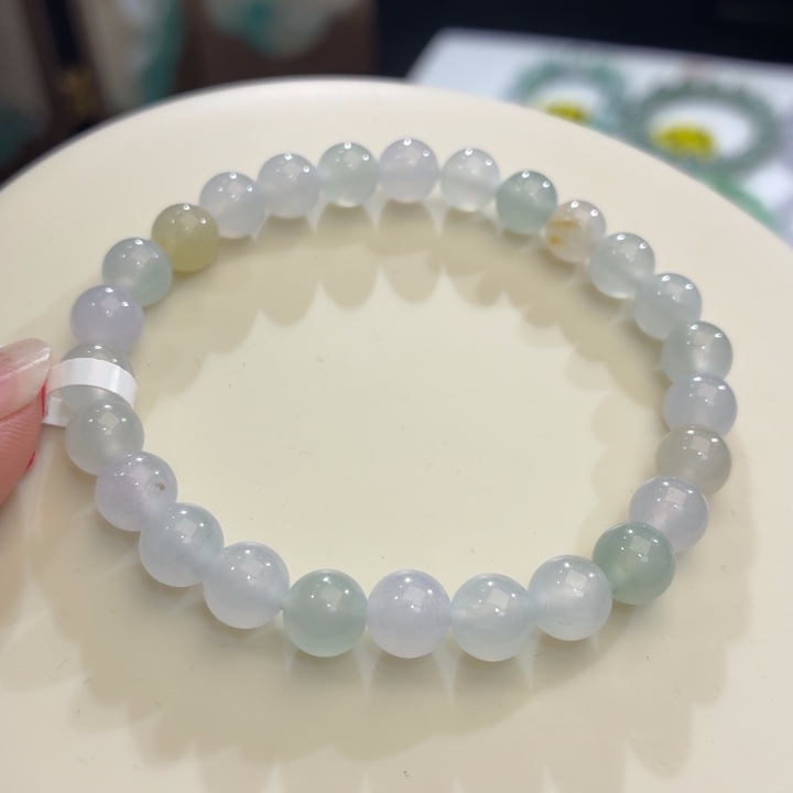 翡翠未镶嵌手链冰胶马卡龙卡7