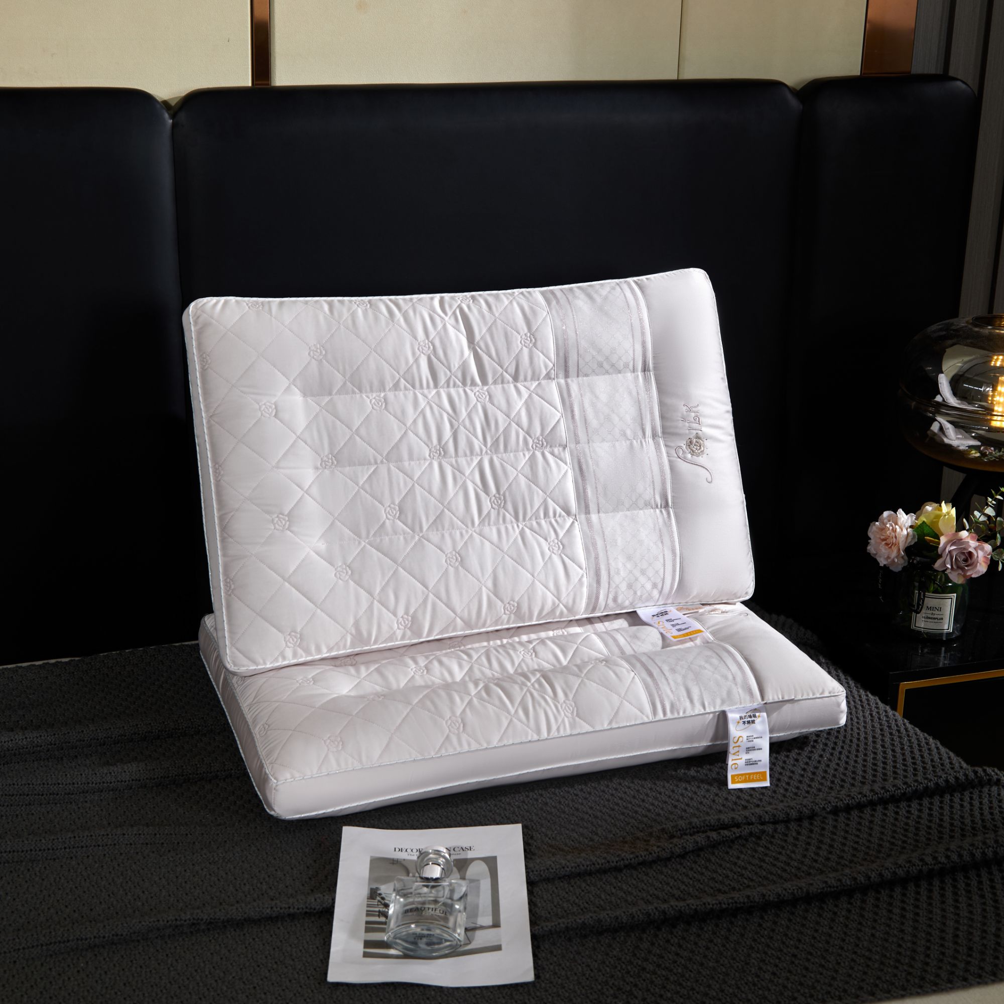 LS高档舒适柔软糯亲肤柔软蚕丝抗菌枕zb软硬适中99