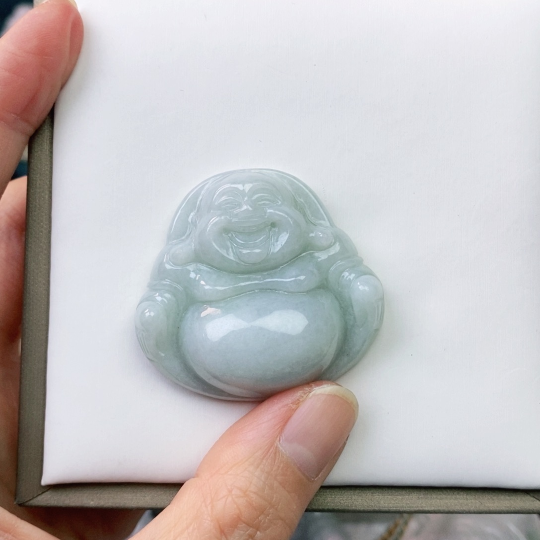 翡翠颈饰未镶嵌老*佛公