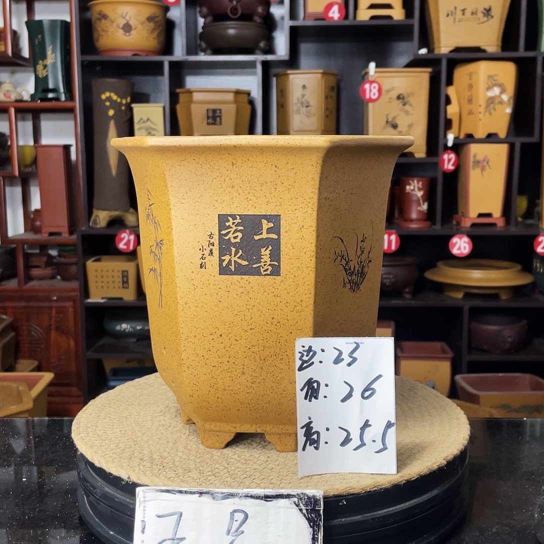 紫砂D-婉秋紫砂花盆