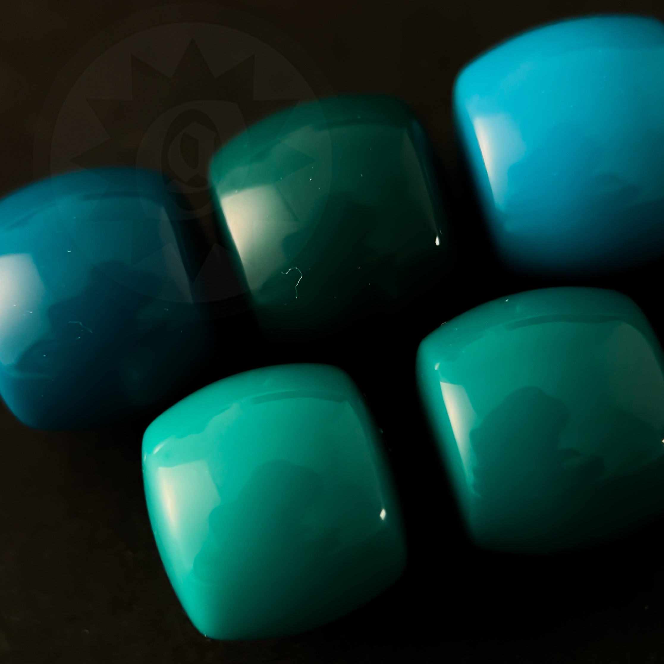 【奥古集】手工精修 配珠 配饰珠 克万绿 果冻绿 直切珠 12mm