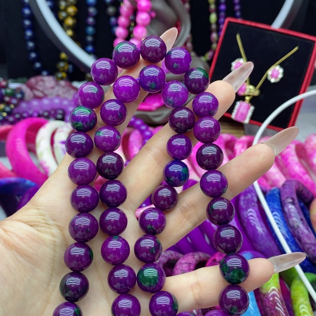 非金属珐琅1995主播推荐凝胶紫樱花项链卡12