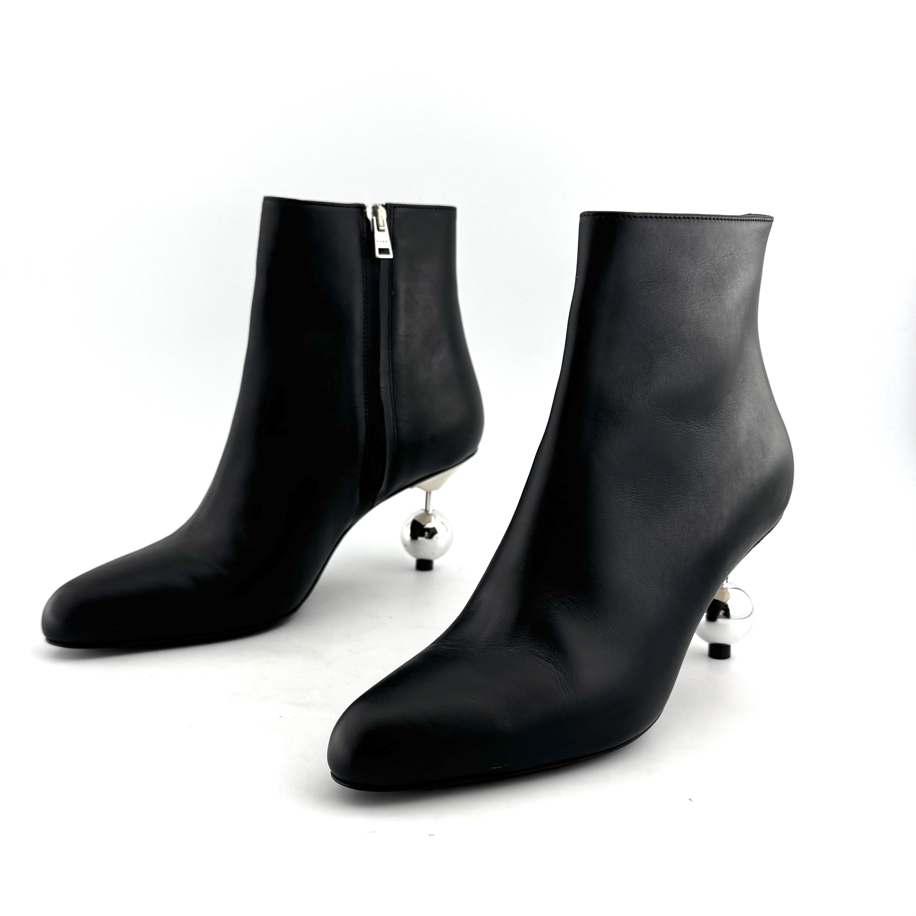 99新 MARNI Marni/玛尼 37码 黑色球形高跟鞋 D9516