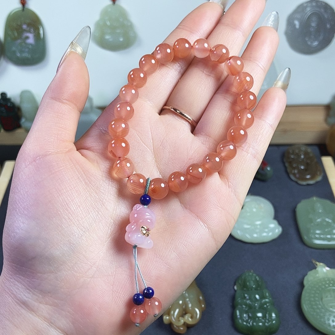 南红玛瑙手链未镶嵌