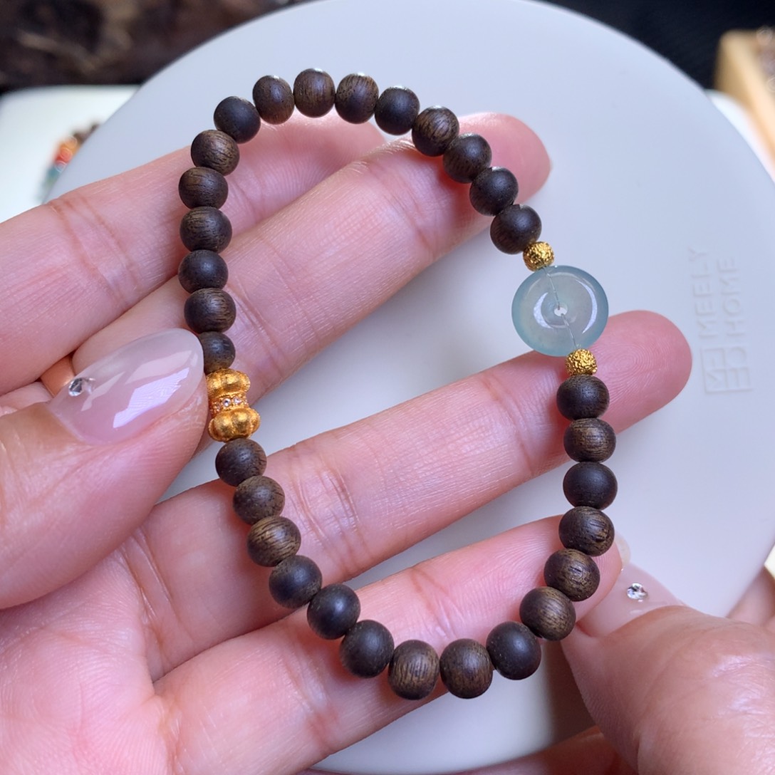 未镶嵌手链翡翠翡翠平安扣手串