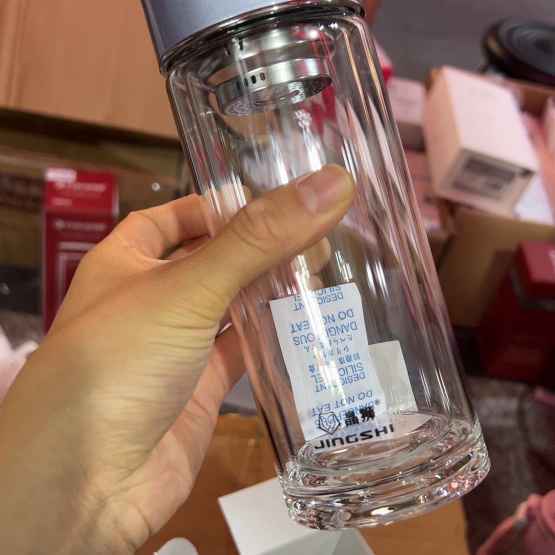 晶双层玻璃杯340紫罗兰色玻璃杯316滤网