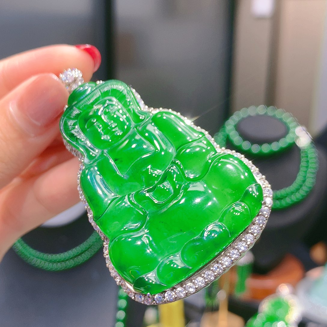 翡翠颈饰银S925镶嵌5甄选qj