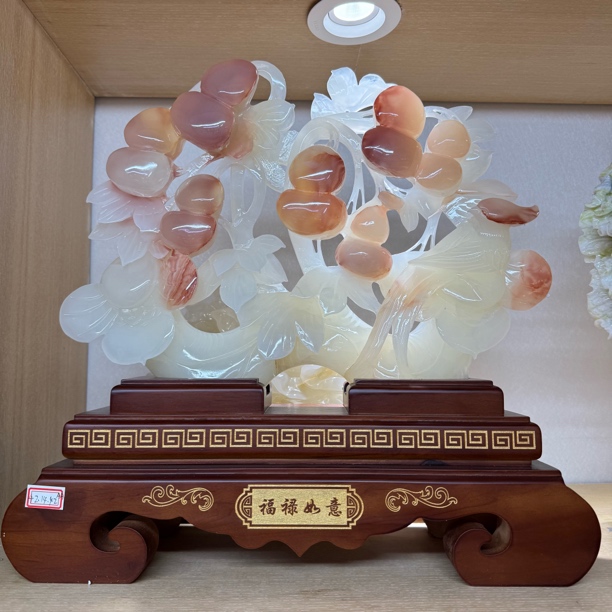 【42*14*42福禄如意喜临门摆件】办公室玄关乔迁新居高档新中式摆件