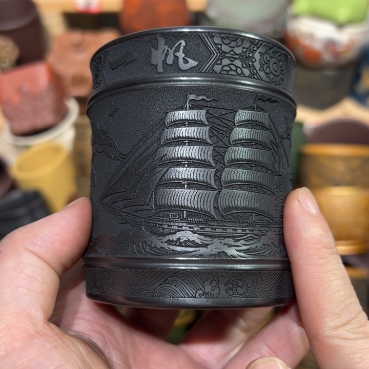 紫砂茶杯宜兴紫砂主人杯