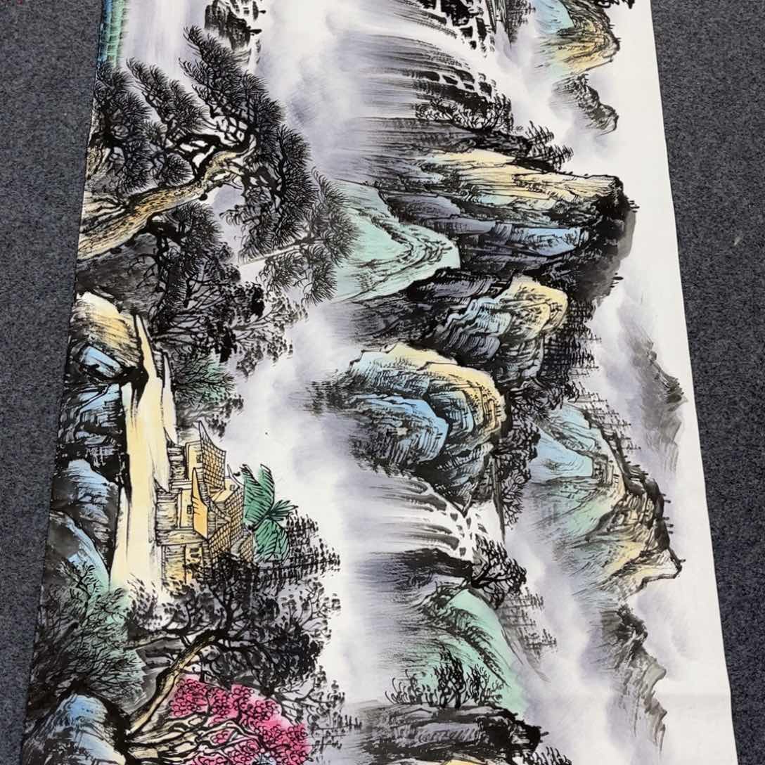 国画山水作品手绘