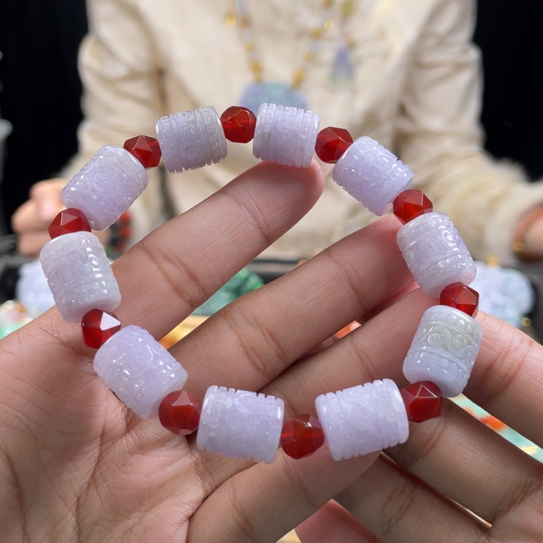 翡翠手串未镶嵌代编织