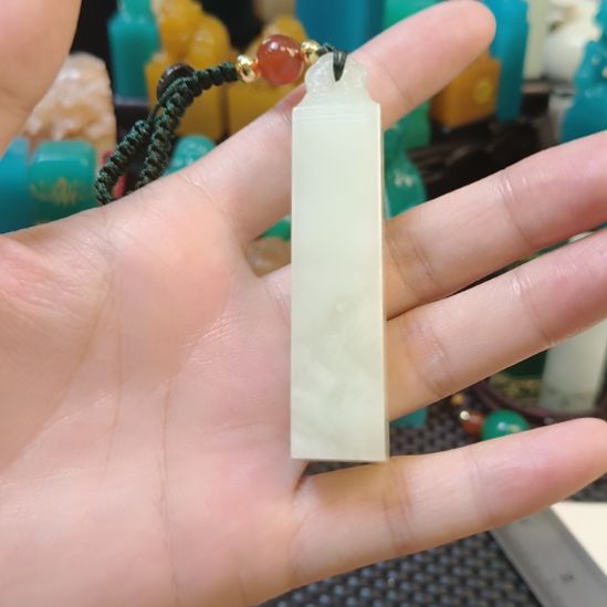 寿山石印石如意钮