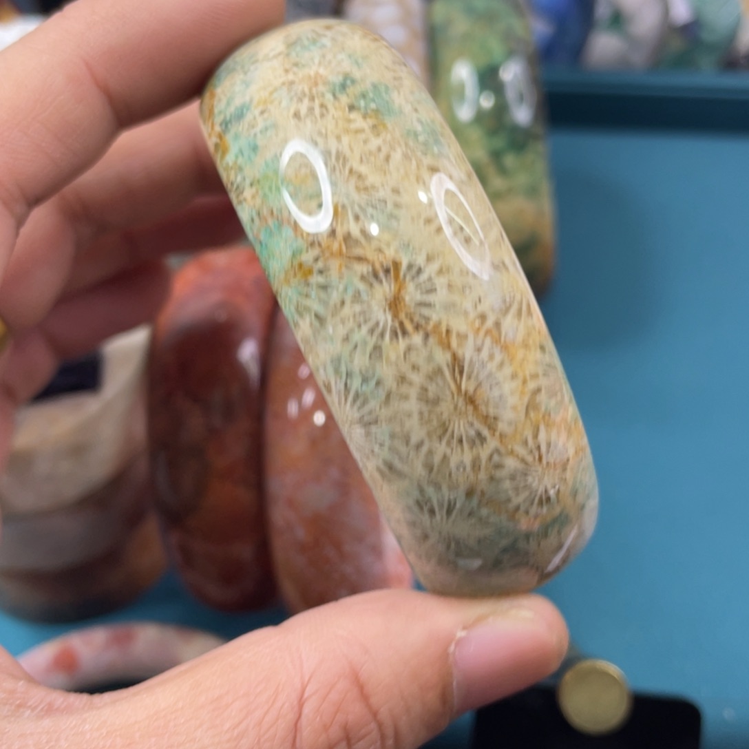 未镶嵌手镯硅化玉