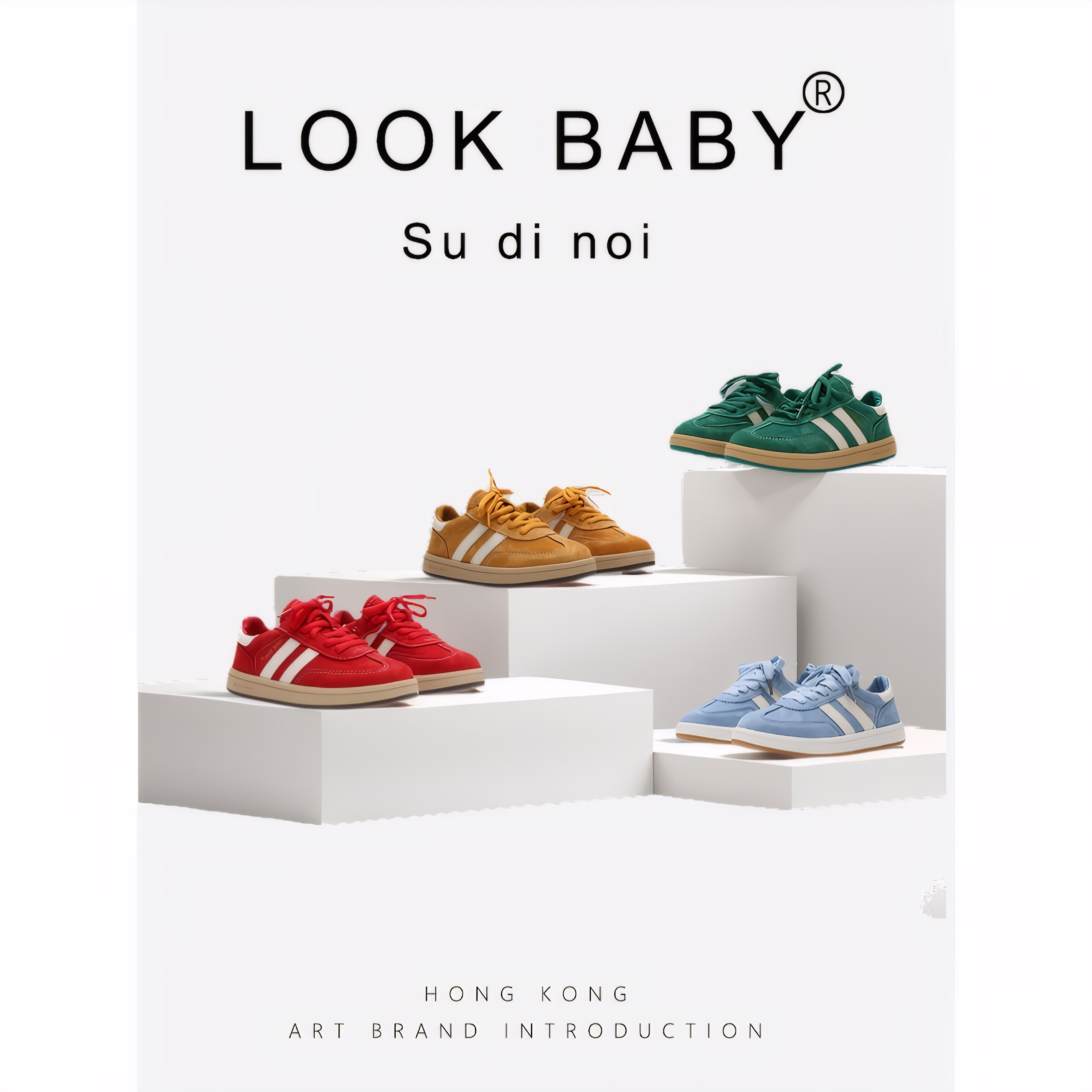 LOOKBABY/璐可贝贝儿童板鞋秋款低帮女童休闲鞋男童运动板鞋3321