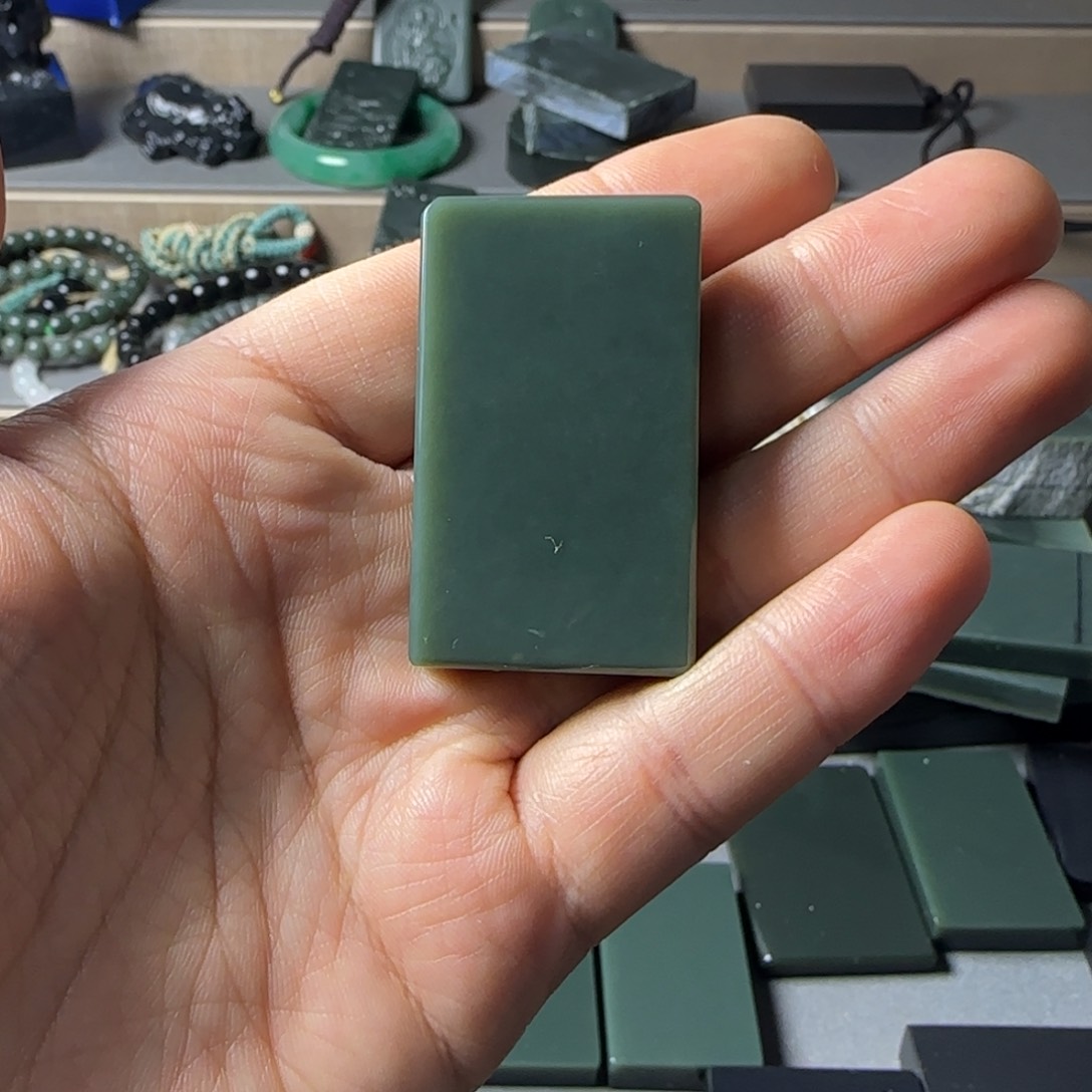 和田玉（青玉）吊坠(不含链)未镶嵌