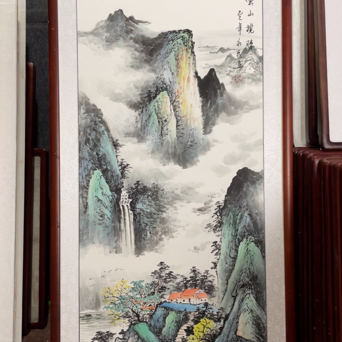 国画带框尺寸63*123厘米