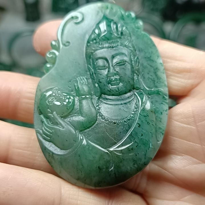 未镶嵌独山玉送子观音