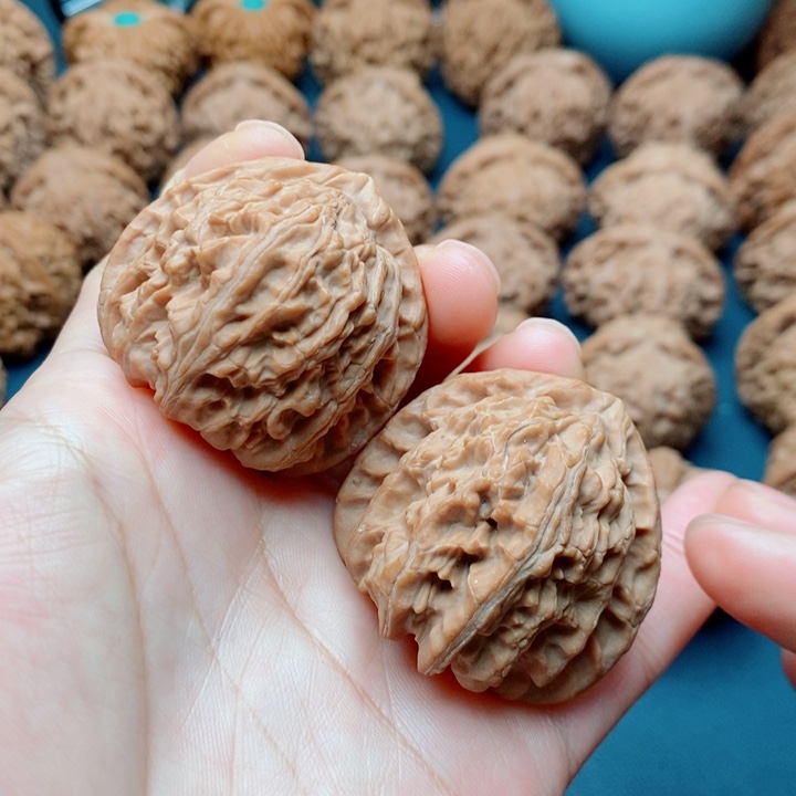 把件文玩核桃白狮子40全品