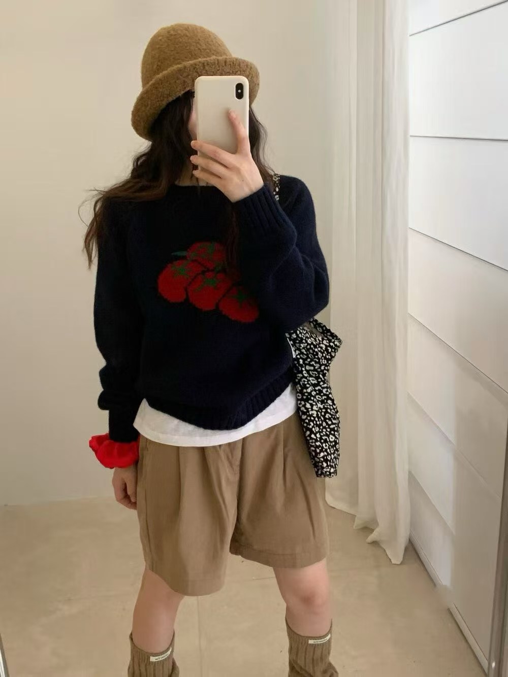 「雅阁布·番茄套头毛衣1294#」