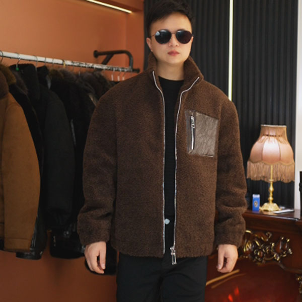 2025高奢级新款外套欧货男士保暖冬季时尚休闲精品立翻领夹克