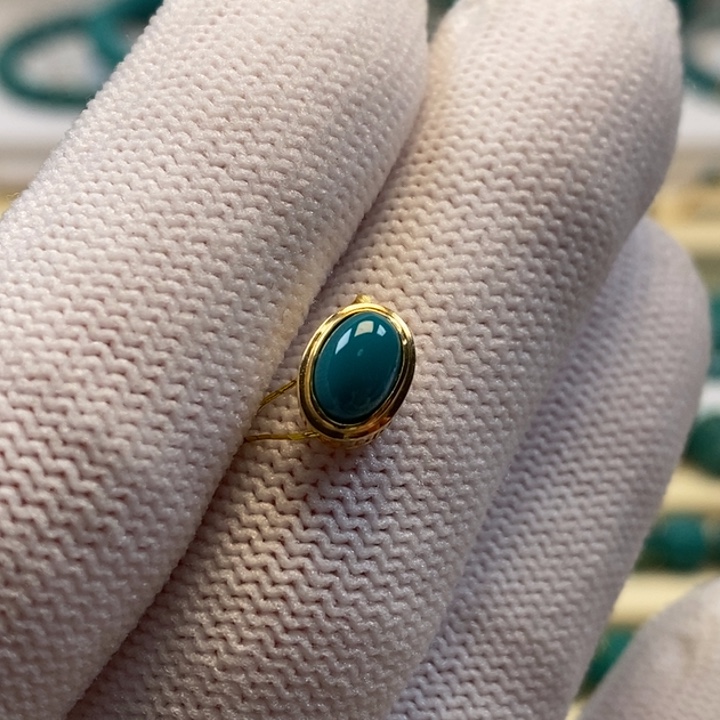 绿松石珠宝奇石18K金镶嵌ＡＡ２５６