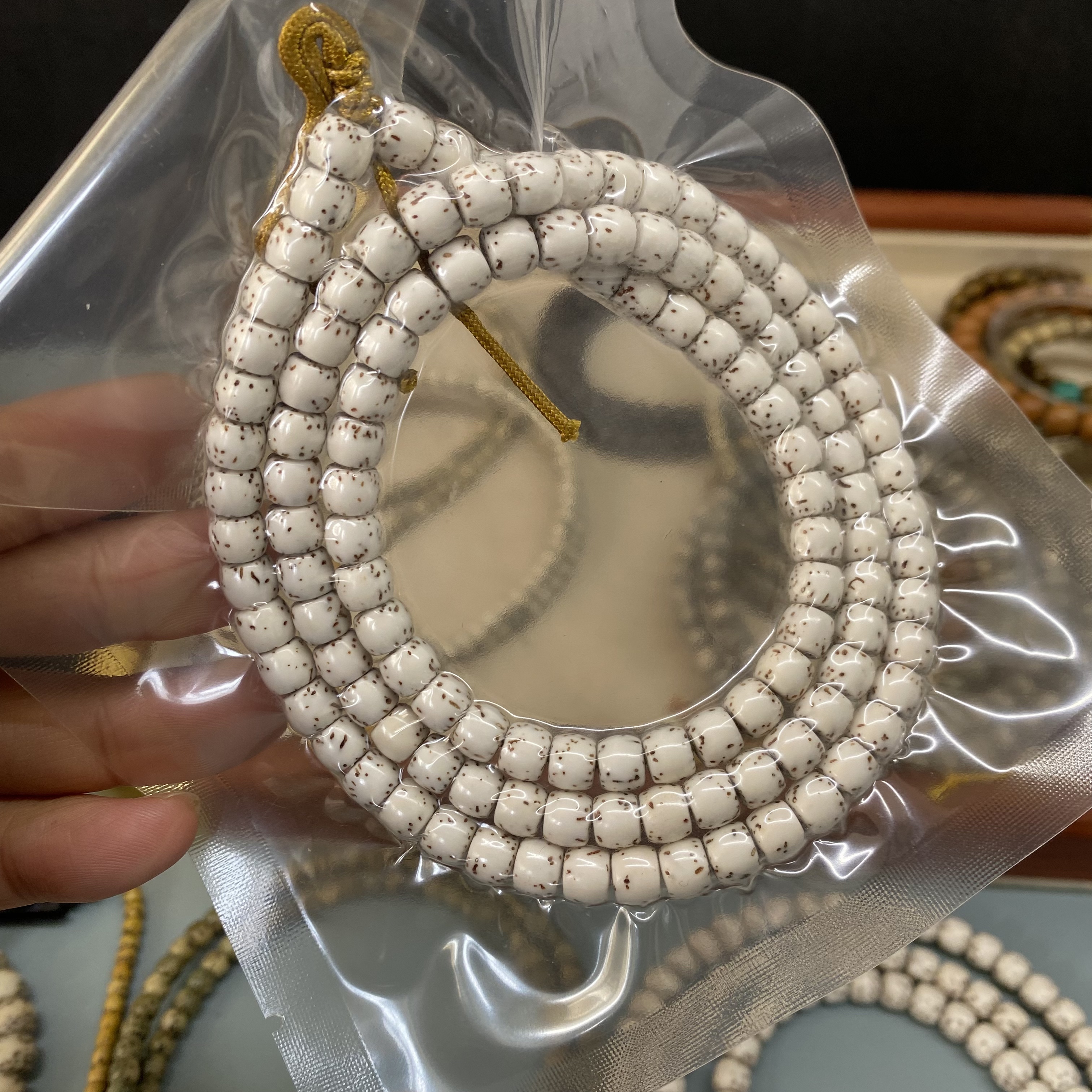 7*6原生态直切大留白无月海南星月菩提108