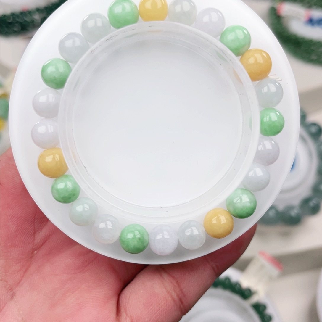 翡翠手链未镶嵌卡6.8