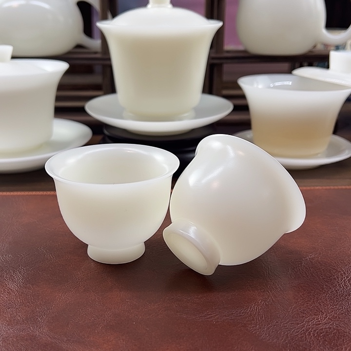 2杯: 隐唐窑/璞玉素烧自生釉65ml反口客杯