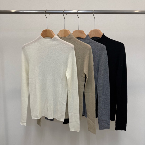 韩国正品 25冬 无缝半高领细线针织羊毛衫（N0退）