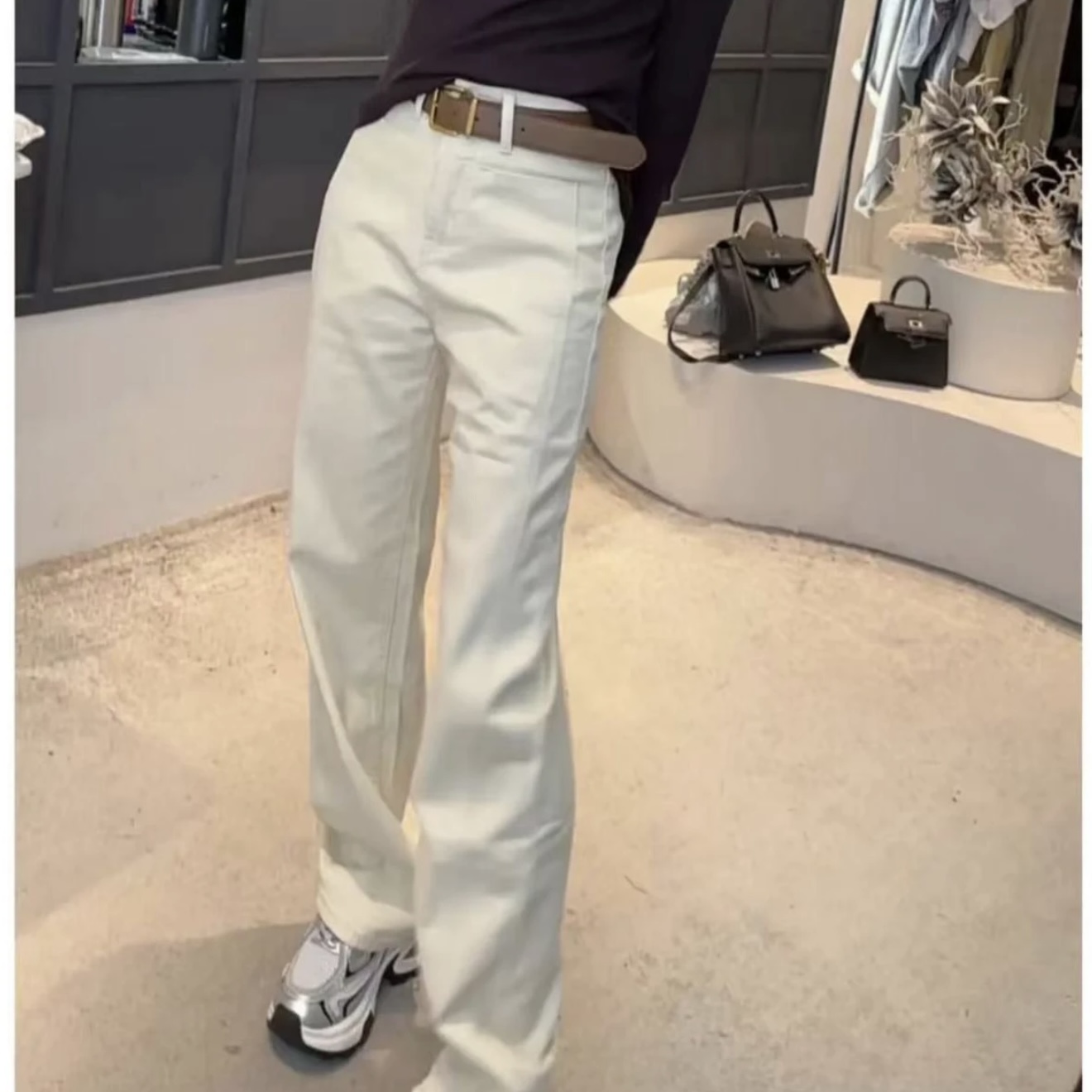 《优麦汇》K3623早春款水洗牛仔裤显瘦百搭新款裤子