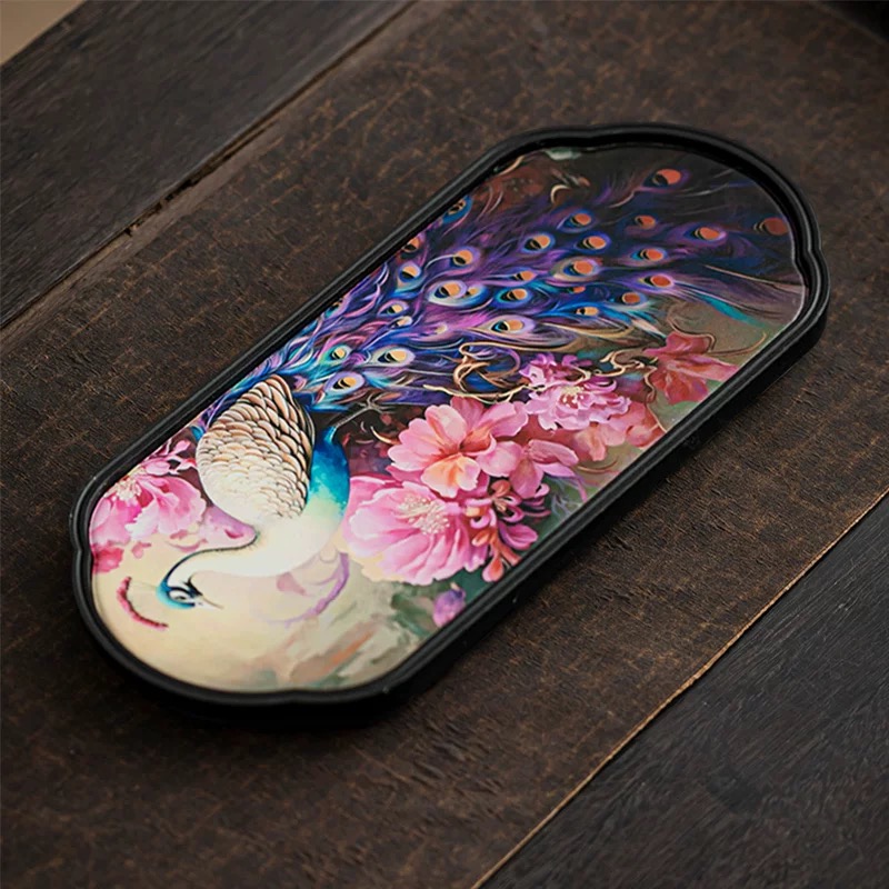 孔雀吸水茶盘-ZH269