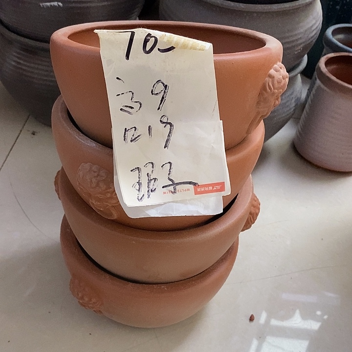 粗陶红陶绿植花盆765