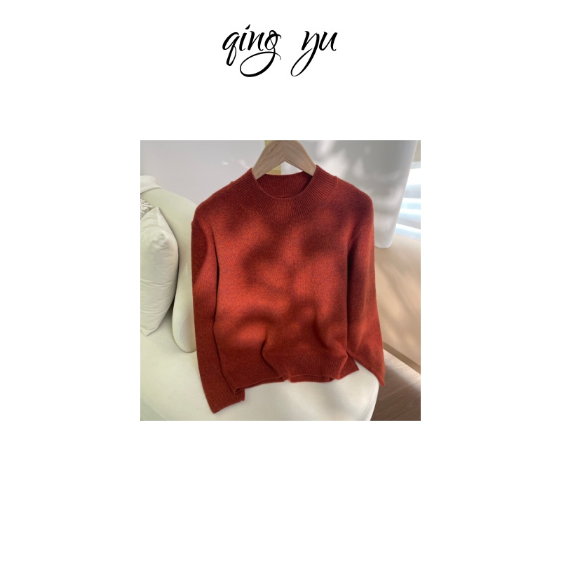 【超美花纱】100纯山羊绒衫半高领套头内搭打底衫女