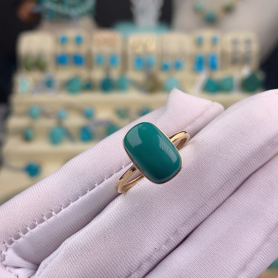 绿松石18K金镶嵌戒指