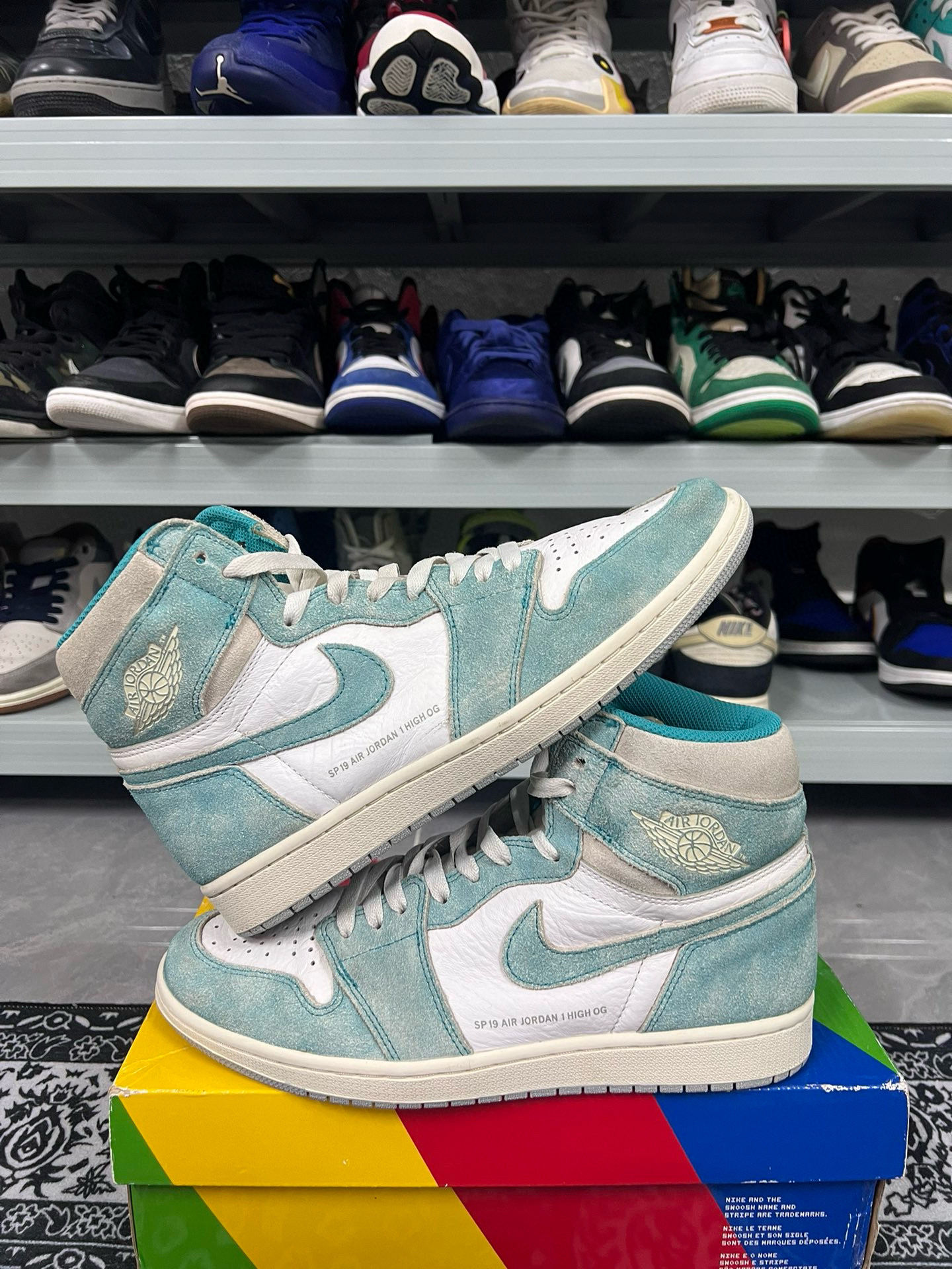 90新 maje 44码/aj1蒂芙尼绿休闲鞋/二手正品