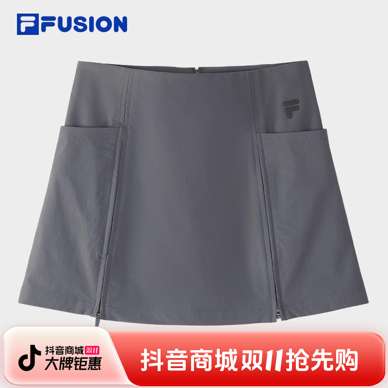 【欧若风】FUSION斐乐梭织裙女25时尚修身半身裙短裙T11W511302F