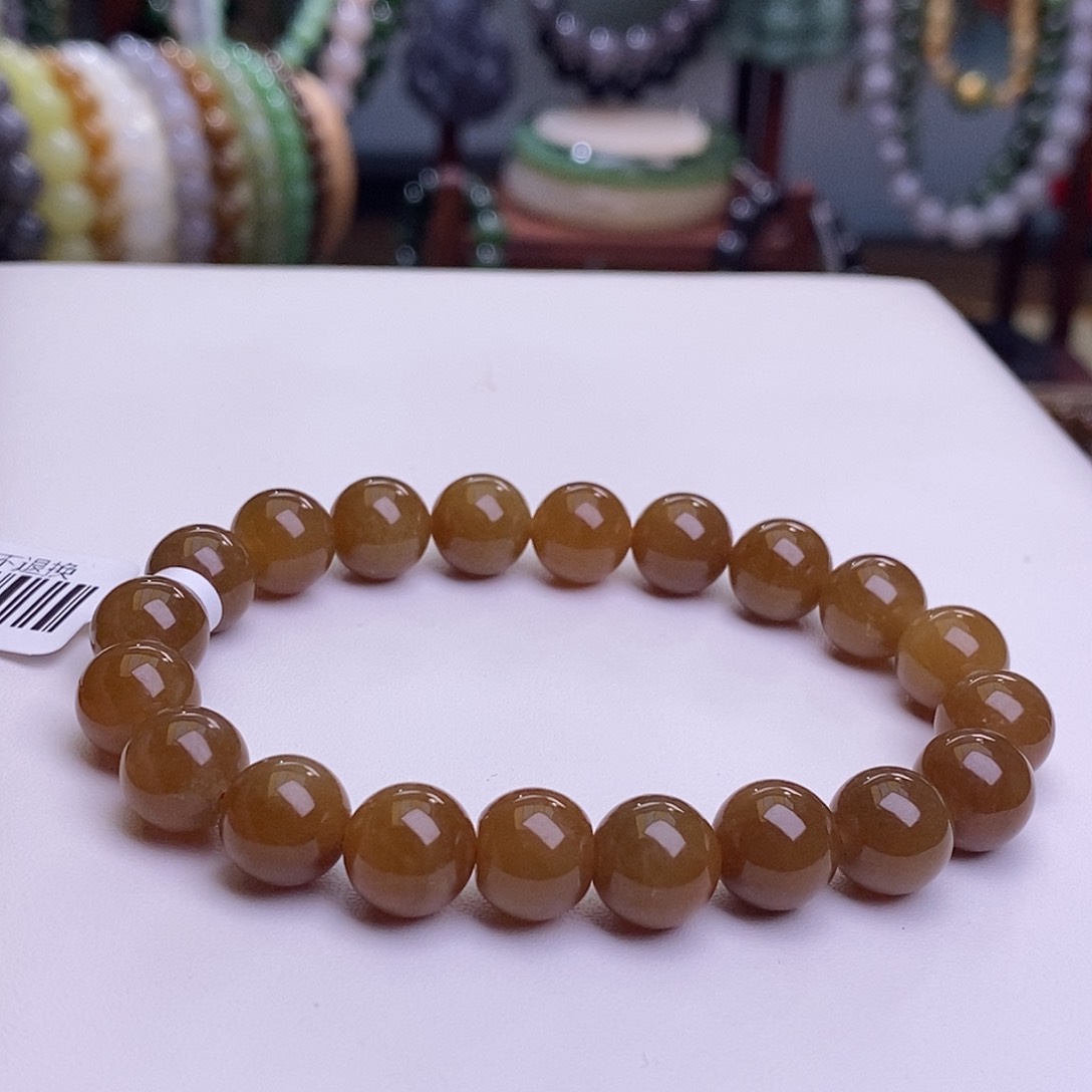 和田玉新疆且末糖料老矿料高冰圆珠手串10m未镶嵌