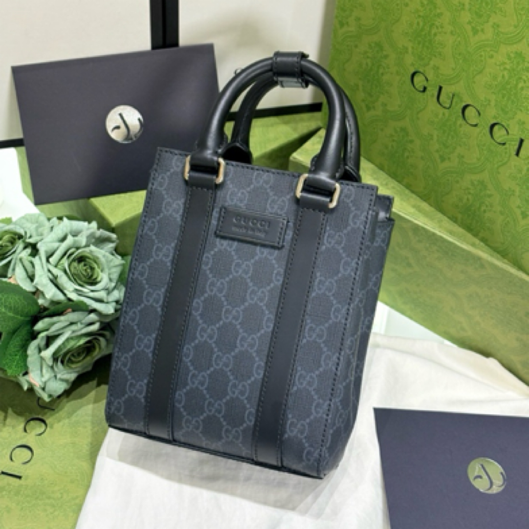 99新 GUCCI/古驰 托特包 mini琴谱黑花23年/JW2286