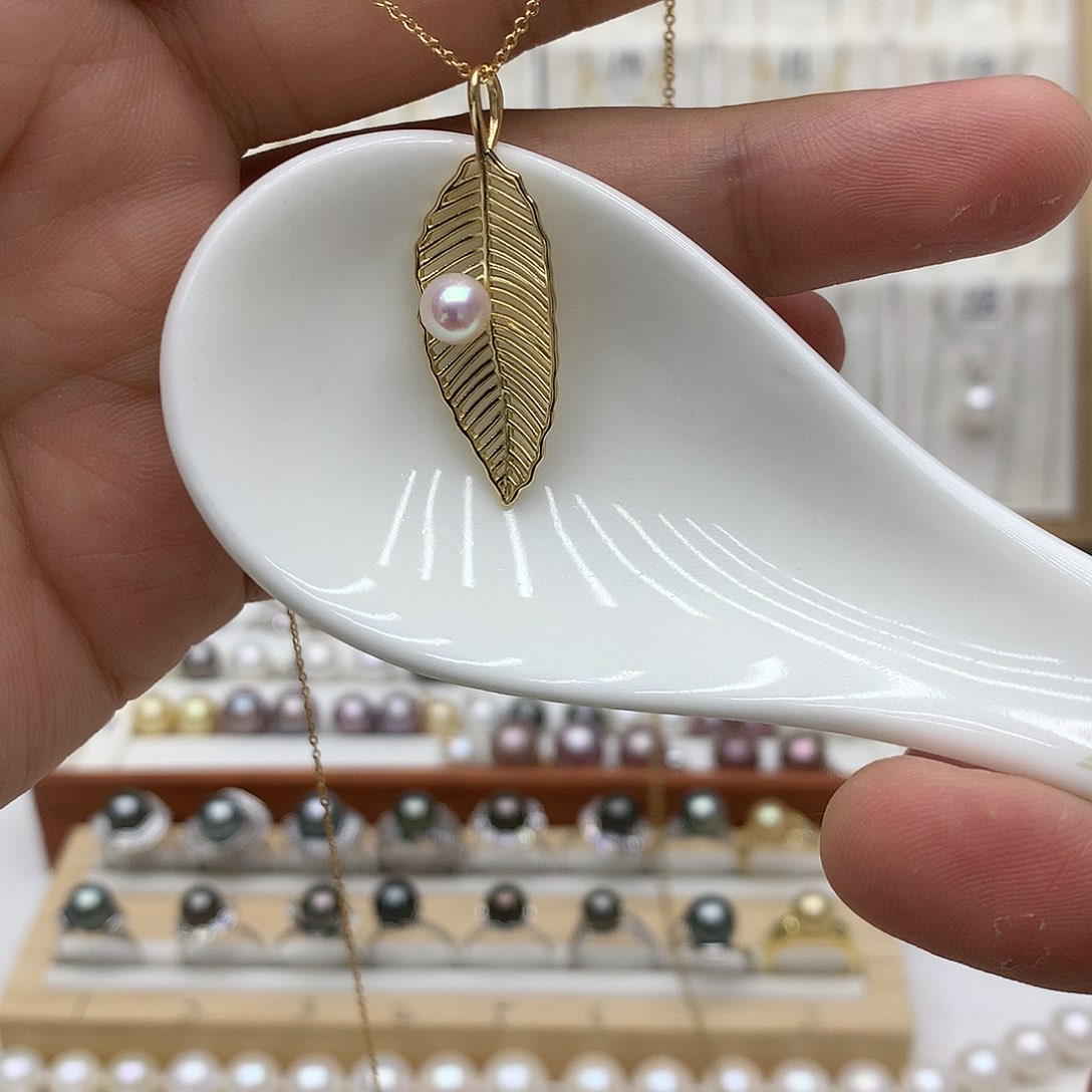 淡水珍珠银S925镶嵌吊坠(不含链)