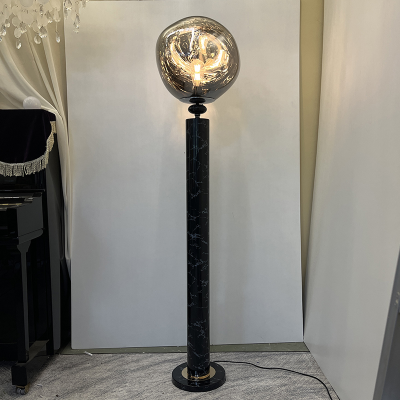 熔岩落地灯现代简约客厅沙发卧室创意装饰高级感大理石纹立式台灯