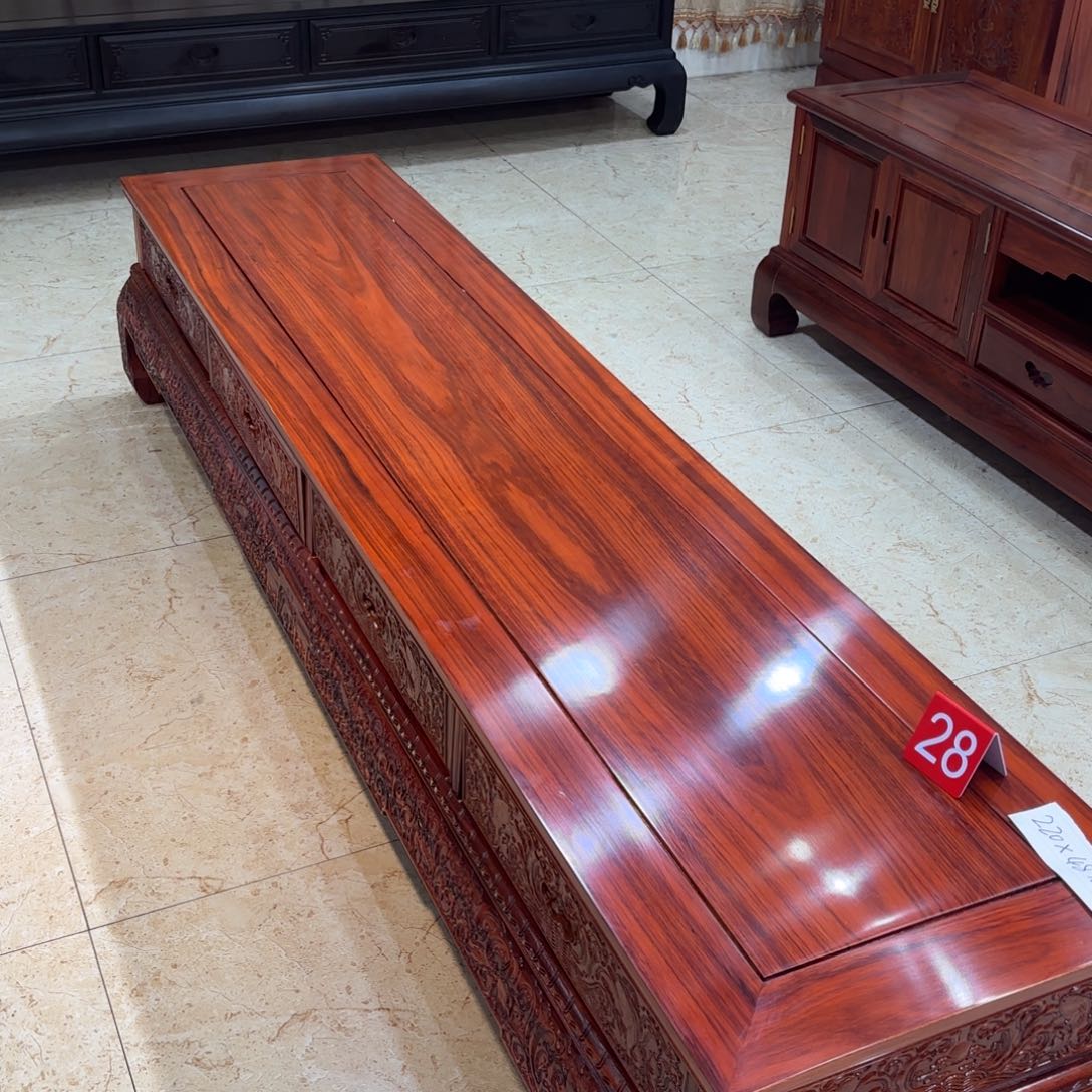 花梨木类柜类家具世*仔28号非州花梨木电视柜