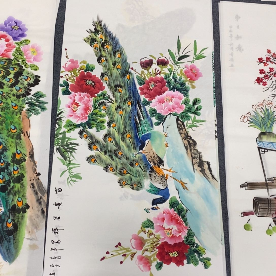 国画尺寸140✖️70四尺手绘国画