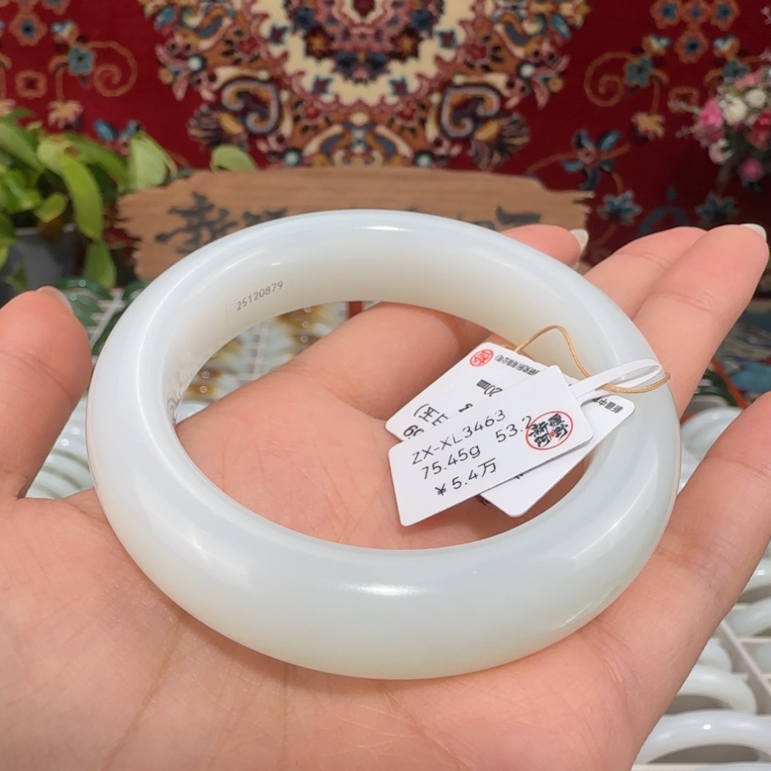 和田玉未镶嵌手镯新疆天然羊脂白