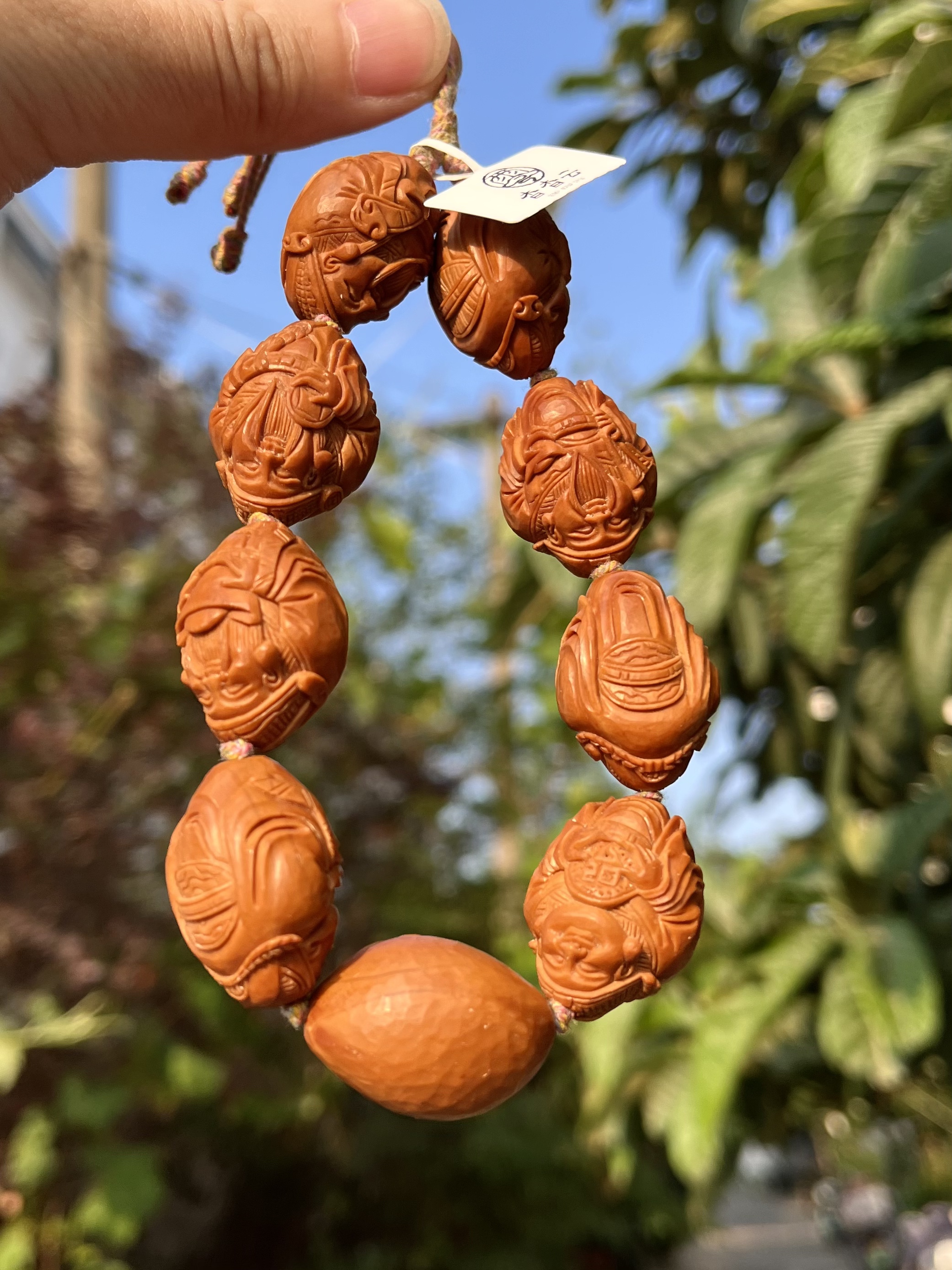 【杳杳云】20mm八方来财纯手工雕刻