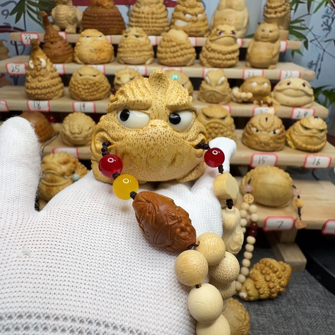 竹竹根雕手工独角金蟾