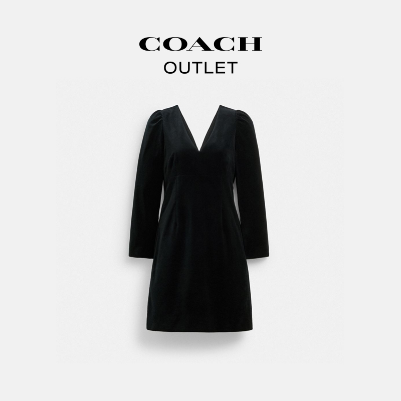 COACH/蔻驰奥莱  丝绒连衣裙