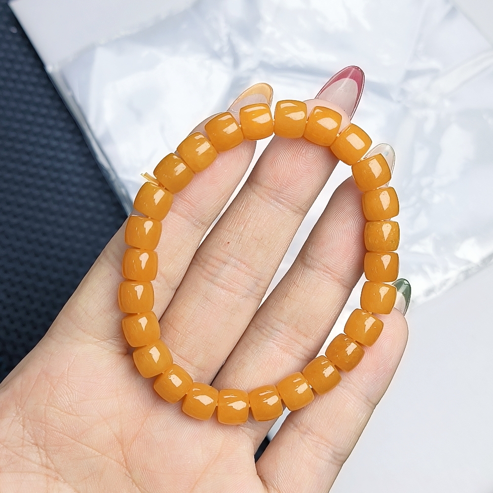 （聚宝严选）A194黄系小老型桶手串8妈妈款时尚精致精美百搭